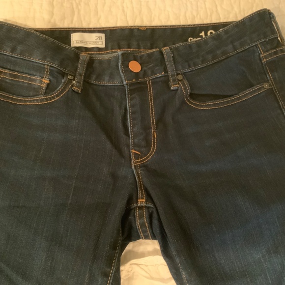 Gap Denim Jeans Always Skinny Salinas Stretch Dark Rinse Low Rise Size 28 - Picture 5 of 10